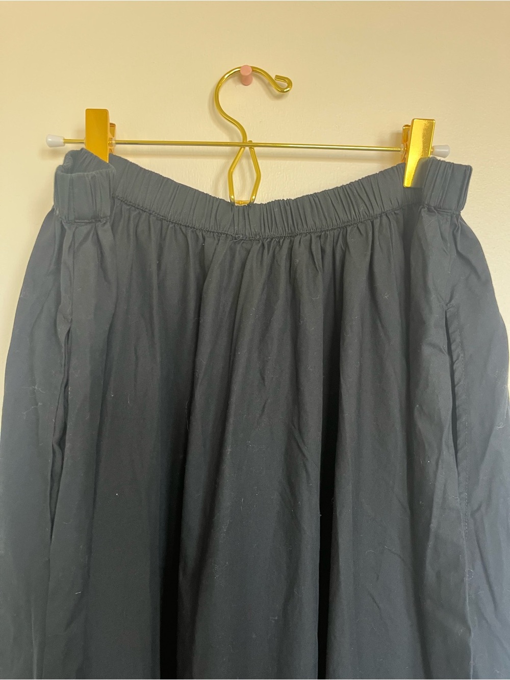 Free People Black Gathered Full Skirt - Picture 6 of 6